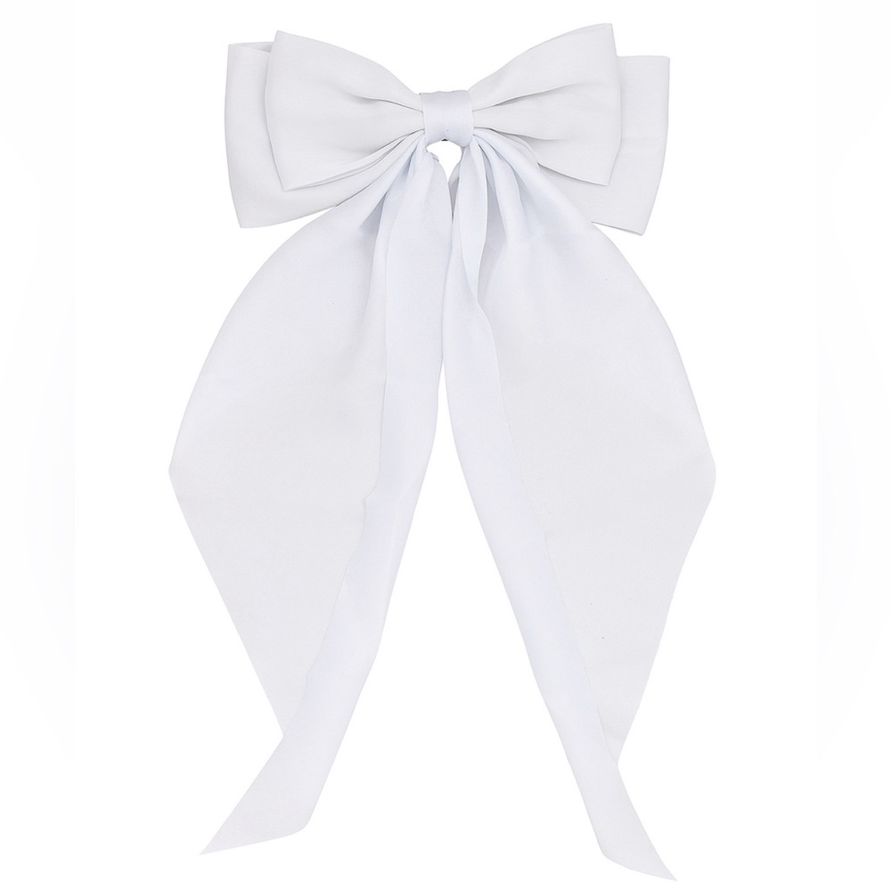 🎀 Petit Moments - Pleir Hair Bow in White 🎀